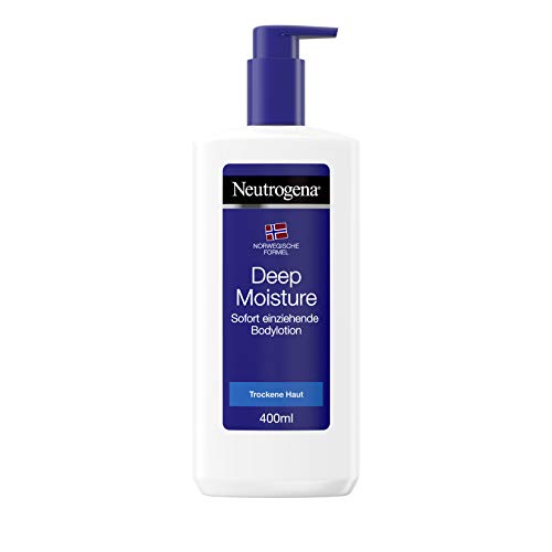 Neutrogena Norwegische Formel Bodylotion, Deep Moisture, für trockene Haut, 3 x 400ml