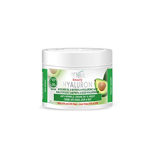 Victoria Beauty - Anti Aging Hyaluron Creme gegen Falten und Augenringe, straffende Gesichtscreme...