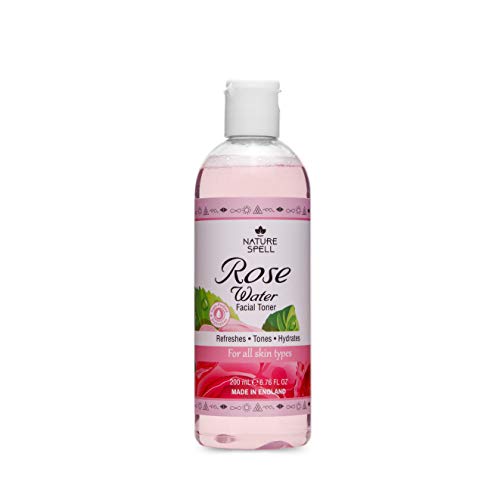 Nature Spell Reines Rosenwasser Gesichtswasser 200ml - Stellt den pH-Wert der Haut wieder her, für...