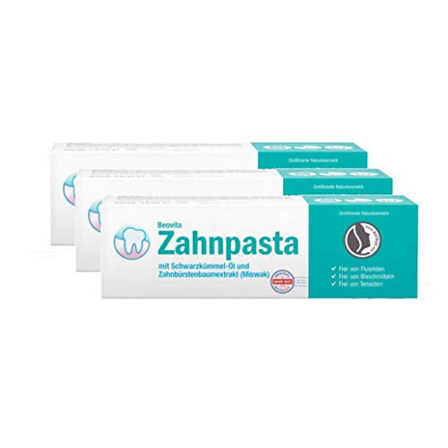 Beovita - Höhle der Löwen Zahnpasta - Schwarzkümmel Zahnpasta mit Schwarzkümmelöl (3 x 75 ml)