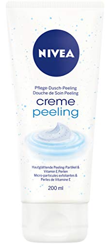 Nivea Creme Peeling Duschgel mit Peeling-Effekt (1 x 200 ml), Glättung der Haut, mit mildem Duft