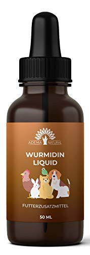 ADEMA NATURAL® WURMIDIN Liquid - Wurmmittel - Wurmkur Tropfen/Flüssig für Tiere - Hunde, Katzen,...