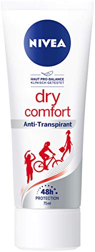 NIVEA Dry Comfort Deo Creme im 6er Pack (6 x 75 ml), Antitranspirant für jede Alltagssituation,...