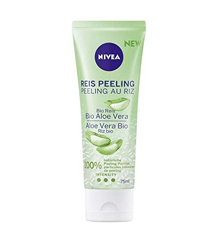 NIVEA Reis Peeling Bio Aloe Vera, natürliche Gesichtsreinigung mit hoher Peeling-Intensität,...