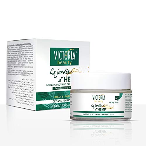 Victoria Beauty - Hanfcreme, Anti Aging Creme gegen Falten und dunkle Augenringe, Tagescreme mit...