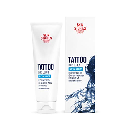 SKIN STORIES Daily Lotion (1 x 125 ml), feuchtigkeitsspendende Tattoo Creme, tägliche Tattoo Pflege...