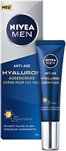Nivea Men Anti-Age Hyaluron Augencreme (15 ml), Augenpflege reduziert Anzeichen von Müdigkeit,...