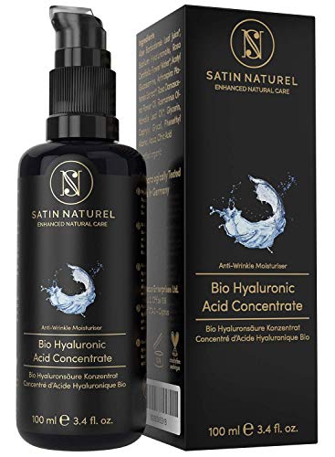 Bio Hyaluronsäure Serum Hochkonzentriert - 100ml - Veganes 4-fach Hyaluron Anti Aging Gel gegen...