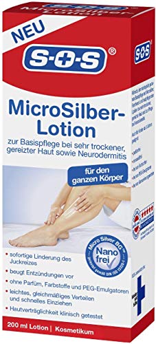 SOS MicroSilber-Lotion - Basispflege bei sehr trockener Haut und Neurodermitis (1er-Pack)
