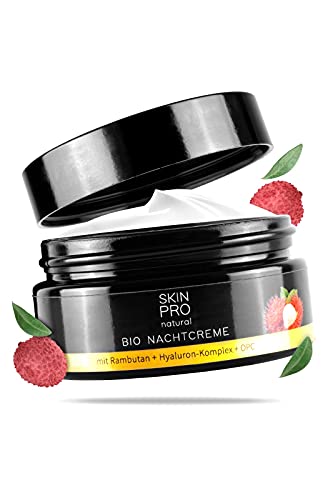 SKIN PRO natural® Bio Nachtcreme mit Hyaluron-Säure und Aloe Vera, perfekte Anti Aging...