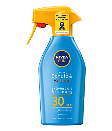 NIVEA SUN Sonnenspray, Lichtschutzfaktor 30, Trigger-Sprühflasche, Schutz und Bräune, 300 ml