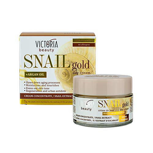 Victoria Beauty - Schneckenschleim Creme, Schneckencreme mit Arganöl, Gesichtscreme gegen Falten...