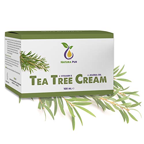 Teebaumöl Creme 100ml, vegan - NATURKOSMETIK zur Anwendung auf unreiner Haut, Hautentzündungen,...
