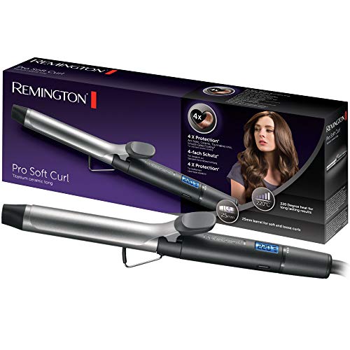 Remington Lockenstab Pro Soft Curl CI6525, 25mm für weiche, natürliche Locken, 4-facher Schutz,...