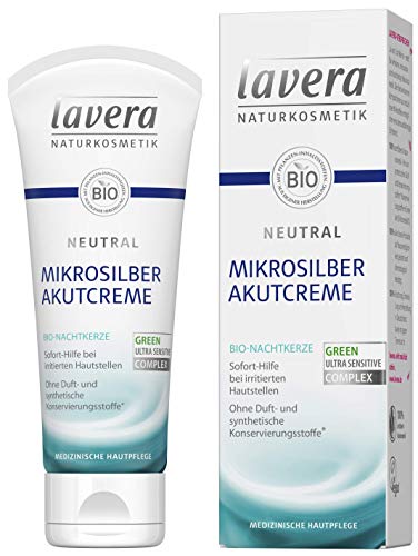 lavera Neutral Akutcreme mit Mikrosilber ∙ Bio Nachtkerze ∙ Sofortige Hilfe bei Hautirritationen...