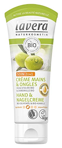 lavera Hand & Nagelcreme 2in1 Pflege ∙ Bio Olivenöl & Bio Kamille ∙ Handcreme zieht schnell ein...