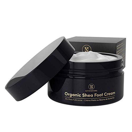 BIO Fußcreme mit Sheabutter 100ml - Fusspflege für trockene Füße mit Marulaöl zur Fußmassage +...