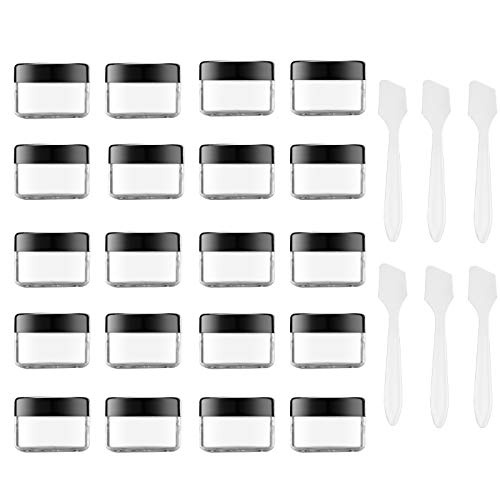 Toureal 15ml kleine Cremedose Leer (20 Stück) Kosmetikdose Plastik, Creme Dose Behälter für...