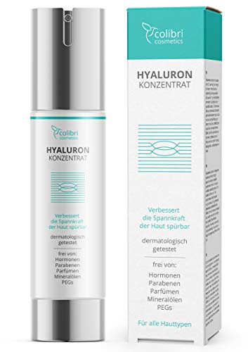 Hyaluronsäure Serum hochdosiert - Natürliche Hyaluron Anti-Aging Creme für das Gesicht - 50ml von...