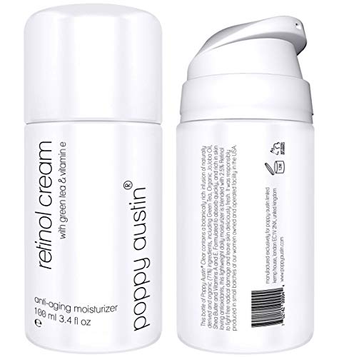 Retinol Creme für Tag & Nacht - RIESIG 100ml - Cruelty-Free & Organisch - 2,5% Retinol, Vitamin E,...