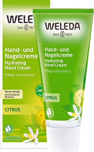 WELEDA Citrus Hand- und Nagelcreme, pflegende Naturkosmetik Feuchtigkeitscreme für brüchige Nägel...