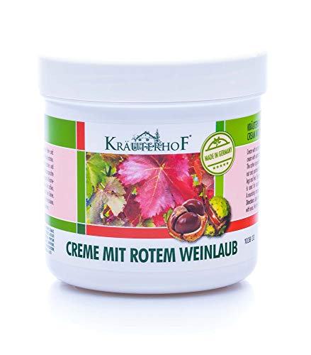 Creme mit rotem Weinlaub, hochwertige Bein-und Fußcreme mit Extrakten aus rotem Weinlaub und...