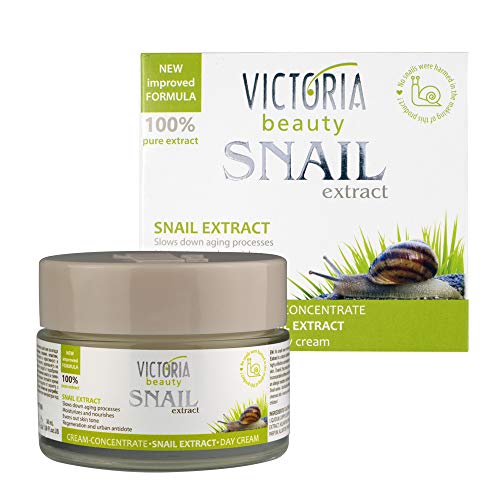 Victoria Beauty - Schneckenschleim Creme, Schneckencreme gegen Falten und Augenringe, Gesichtscreme...