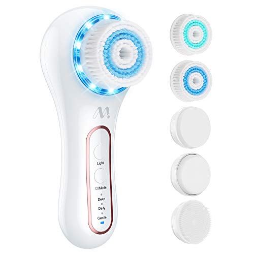 Misiki Gesichtsreinigungsbürste Wasserfest Elektrische Gesichtsbürste Gesichtsreiniger mit 5...