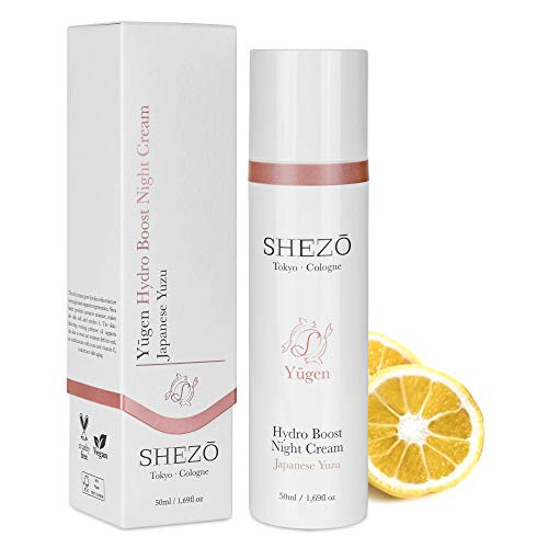 SHEZO Nachtcreme 50ml Hochdosiert Anti Aging Nachtpflege Japanische Superfrucht Yuzu - Vegane...