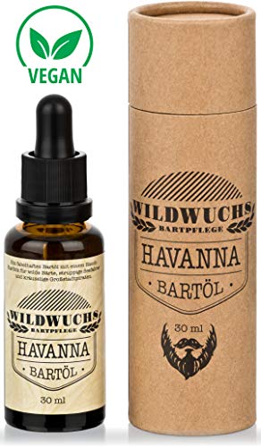 Bartöl HAVANNA von Wildwuchs Bartpflege - Beard Oil Bart Öl natürlich und vegan für einen...
