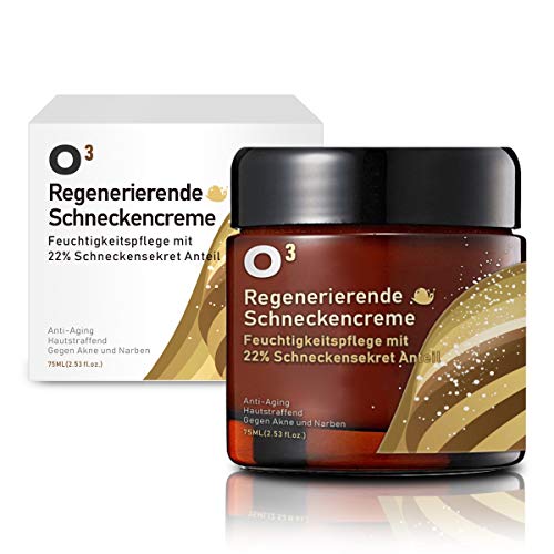O³ Schneckencreme // Feuchtigkeitspflege mit 22% Schneckensekret // Anti-Aging Gesichtspflege für...