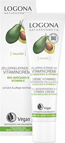 LOGONA Naturkosmetik Zellerneuernde 24h Vitamincreme, Schützt die Haut vor Umweltstress, Fördert...