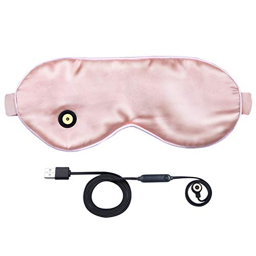 Augenmaske Wärmend, USB-Magnet NTONPOWER Weiche Seide Augenmaske, Schlafhelfer, Waschbar,...