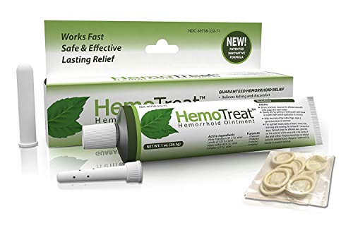 HemoTreat Hämorrhoiden Behandlung Creme - HemoTreat 1 Tube mit internem Applikator - Schnelle...