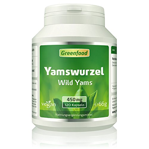 Yamswurzel (Wild Yams), 450 mg, hochdosierter Extrakt (mind. 20% Diosgenin), 120 Kapseln, vegan –...