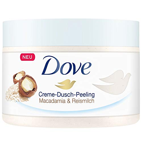Dove Dusch-Peeling Macadamia & Reismilch, 4er Pack (4 x 225 ml)
