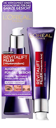 L'Oréal Paris Augenpflege, Revitalift Filler, Anti-Aging Augencreme für das Gesicht, Anti-Falten...