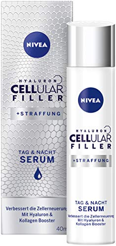 NIVEA Hyaluron CELLular Filler Anti-Age Serum (1 x 40 ml), Anti Falten Creme für Tag und Nacht,...