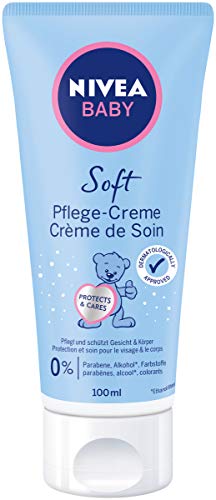 NIVEA BABY Soft Pflegecreme (100 ml), Hautcreme pflegt und schützt 24 Stunden lang,...