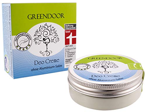 Greendoor Deo Creme Ohne Aluminium vegan 50ml, nur 4 Cent pro Tag, Creme Deodorant OHNE...