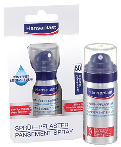 Hansaplast Sprühpflaster, transparentes Pflasterspray für unsichtbaren Schutz, wasserfestes und...