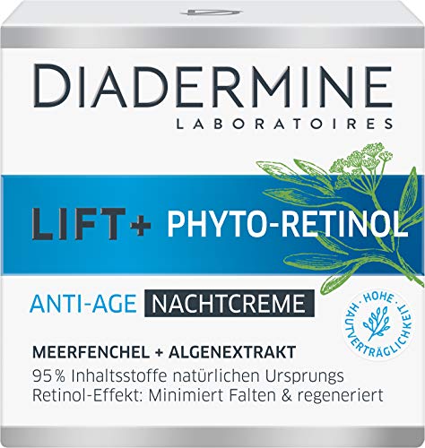 DIADERMINE Lift+ Phyto-Retinol Nachtpflege Anti-Age Nachtcreme, 1er Pack (1 x 50ml)