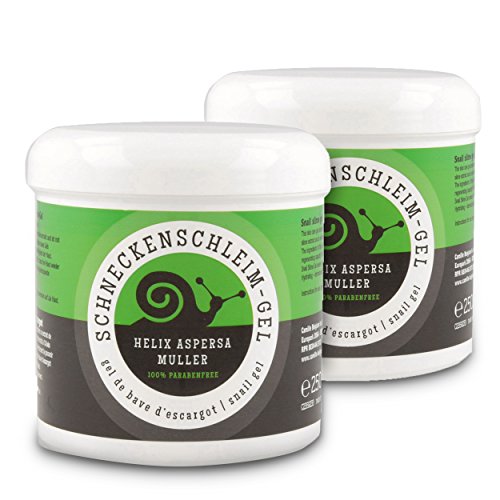 2x Camille Anti Aging Pflege Gel Schneckenschleim, Gel 250 ml mit Aloe Vera, Hautpflege Gel für die...