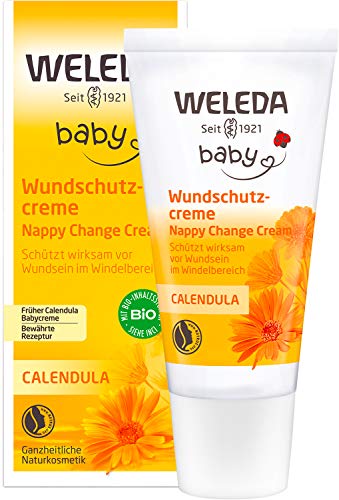 WELEDA Baby Calendula Wundschutzcreme / Babycreme, Naturkosmetik Wundsalbe für den Schutz...