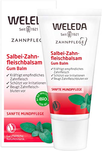 WELEDA Zahnfleischbalsam, Naturkosmetik Pflegegel für empfindliches Zahnfleisch, Zahnpasta zur...