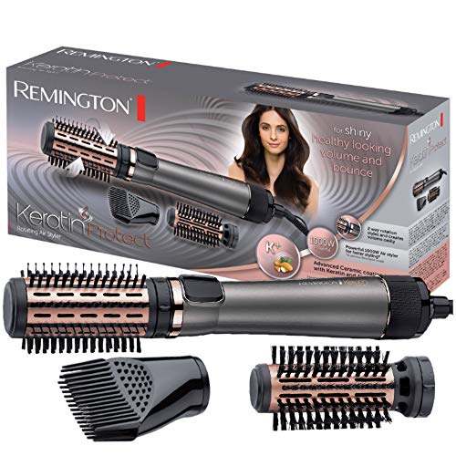 Remington Warmluftbürste rotierend (automatisch) Keratin Protect (inkl. 3 Aufsätze: 2 Rundbürsten...