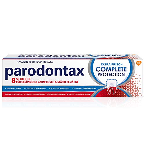 Parodontax Complete Protection Zahnpasta mit Fluorid, 1x75ml, hilft Zahnfleischbluten zu reduzieren...