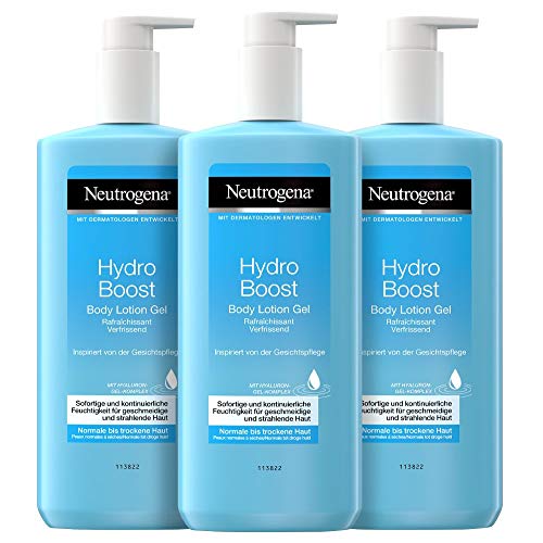 Neutrogena Hydro Boost Body Lotion Gel (3x400ml) - Erfrischende und ultraleichte Bodylotion mit...