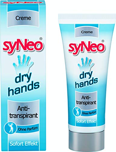 syNeo Dry Hands Antitranspirant Creme für Hände und Füße, Mittel gegen Schweißfüße und...