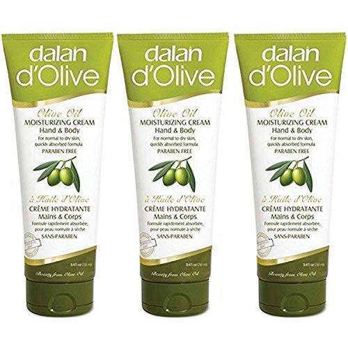 3 x Dalan d'Olive Hand & Körper Feuchtigkeitscreme für normale bis trockene Haut - 250 ml